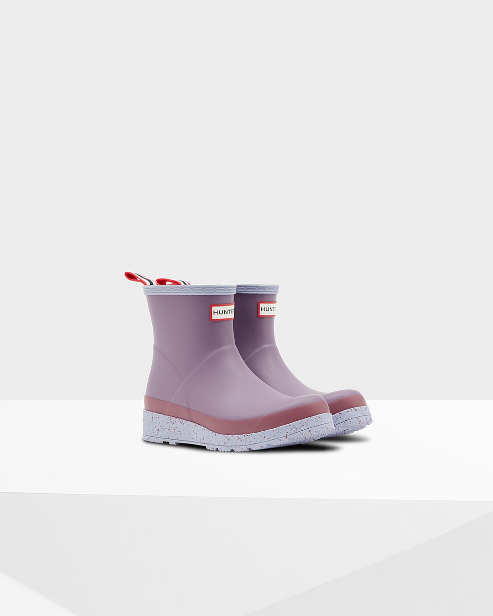 Womens Play Boots - Hunter Original Short Speckle Rain (62YGILFDQ) - Purple
